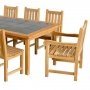 set 75 -- 43 x 79 inch venetian rectangular dining table (tb-l010) & classic side chairs (ch-0141) & classic armchairs (ch-012)
